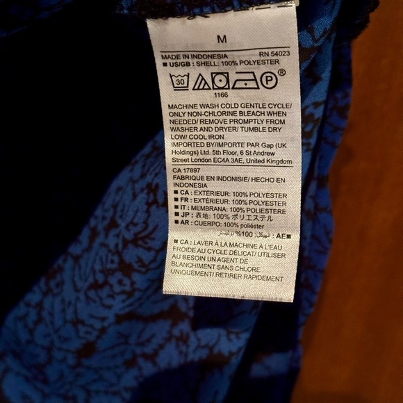 2/$15 - Blue & Black Floral Slip Dress (GAP) - Picture 5 of 8